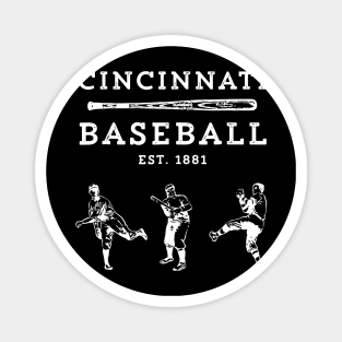 Classic Cincinnati Baseball Fan Magnet